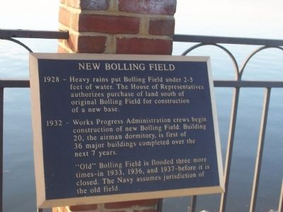 Bolling Air Force Base Marker - Panel 5 image. Click for full size.