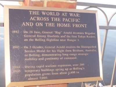 Bolling Air Force Base Marker - Panel 8 image. Click for full size.