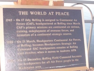 Bolling Air Force Base Marker - Panel 10 image. Click for full size.