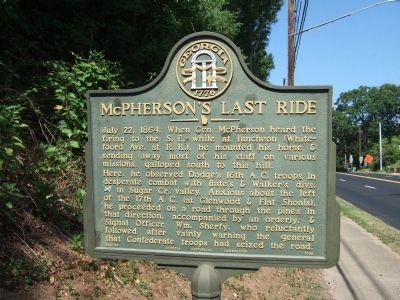 McPherson's Last Ride Marker image. Click for full size.