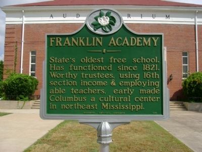 Franklin Academy Marker. Click for full size. Franklin Academy Marker image. Click for full size.