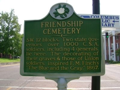 Friendship Cemetery Marker. Click for full size. Friendship Cemetery Marker image. Click for full size.