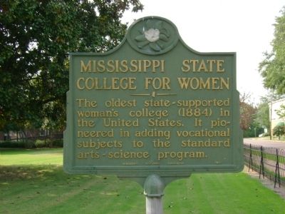 Mississippi State College for Women Marker image. Click for full size.