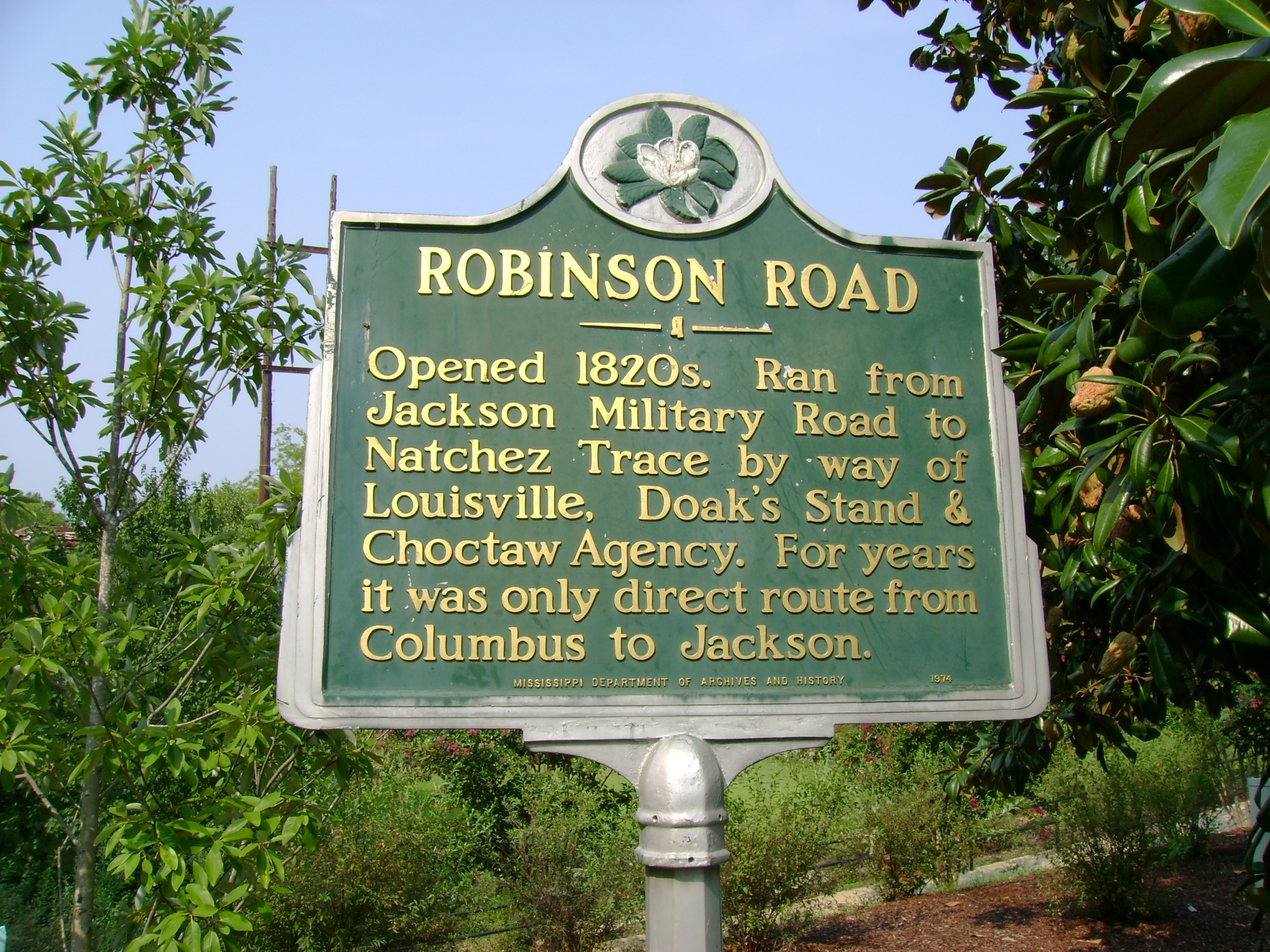 Robinson Road Marker