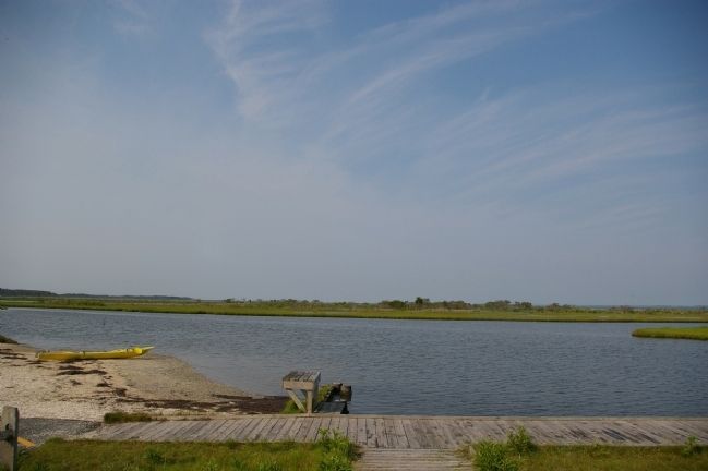 Sinepuxent Bay, as seen from the marker.. Click for full size. Sinepuxent Bay, as seen from the marker. image. Click for full size.