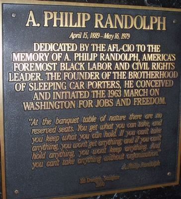 Tribute to A. Philip Randolph image. Click for full size.