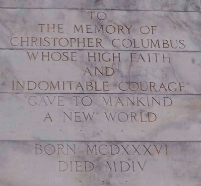 Christopher Columbus Marker. Click for full size. Christopher Columbus Marker image. Click for full size.