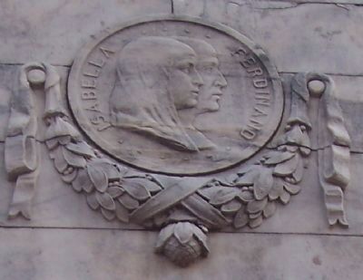 Columbus' Sponsors, Queen Isabella and King Ferdinand of Spain. Click for full size. Columbus' Sponsors, Queen Isabella and King Ferdinand of Spain image. Click for full size.