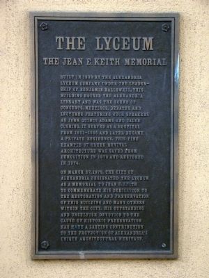 The Lyceum Marker. Click for full size. The Lyceum Marker image. Click for full size.