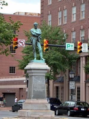 The Confederate Soldier Observes the Traffic on Washington Street image. Click for full size.