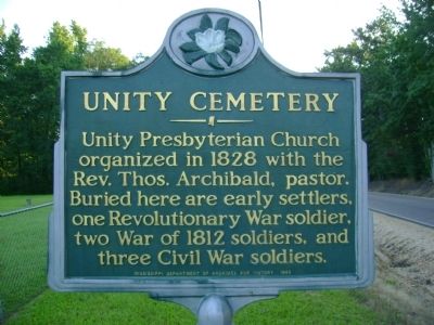 Unity Cemetery Marker. Click for full size. Unity Cemetery Marker image. Click for full size.
