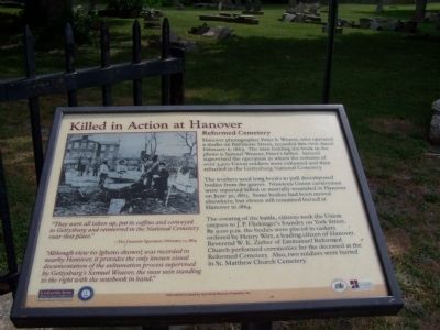 Killed in Action at Hanover Marker image. Click for full size.