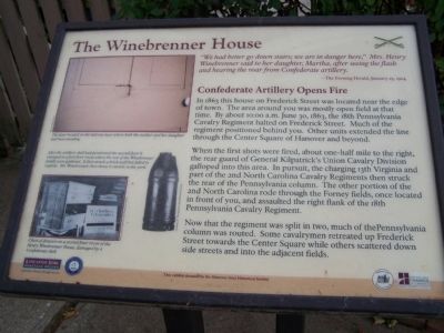 The Winebrenner House Marker. Click for full size. The Winebrenner House Marker image. Click for full size.