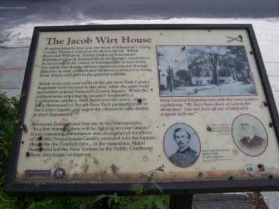 The Jacob Wirt House Marker image. Click for full size.