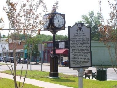 Battle of Blackville Marker looking east on Rail Rd Ave. image. Click for full size.