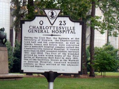Charlottesville General Hospital Marker. Click for full size. Charlottesville General Hospital Marker image. Click for full size.