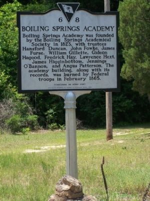 Boiling Springs Academy Marker. Click for full size. Boiling Springs Academy Marker image. Click for full size.