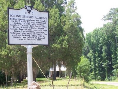 Boiling Springs Academy and Marker. Click for full size. Boiling Springs Academy and Marker image. Click for full size.