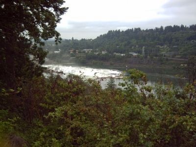 View of Willamette Falls from the rest area. image. Click for full size.