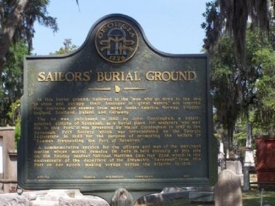 Sailors' Burial Ground Marker. Click for full size. Sailors' Burial Ground Marker image. Click for full size.