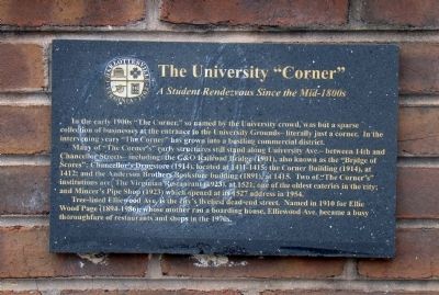 The University “Corner” Marker. Click for full size. The University “Corner” Marker image. Click for full size.