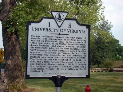 University of Virginia Marker image. Click for full size.
