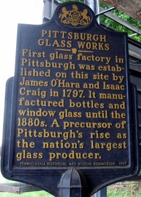 Pittsburgh Glass Works Marker image. Click for full size.