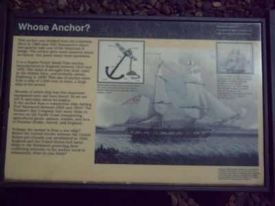 Whose Anchor? Marker. Click for full size. Whose Anchor? Marker image. Click for full size.
