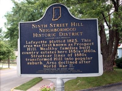 Ninth Street Hill Marker </b>(front) image. Click for full size.