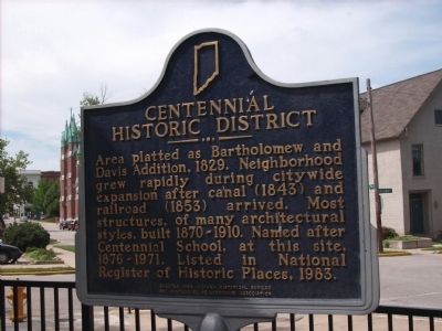 Centennial Historic District Marker. Click for full size. Centennial Historic District Marker image. Click for full size.