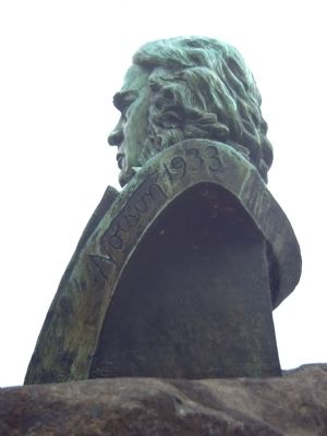 Sculptor's mark on the Dr. John McLoughlin Bust image. Click for full size.