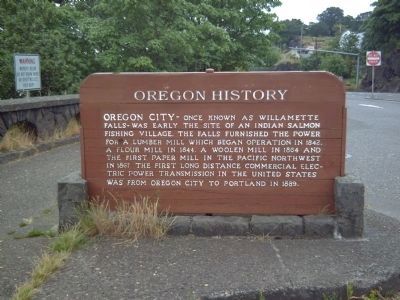 Oregon City Falls Marker image. Click for full size.