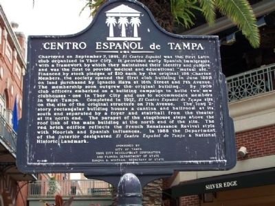 Centro Espaol de Tampa Marker image. Click for full size.