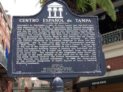 Centro Espa�ol de Tampa Marker image. Click for full size.