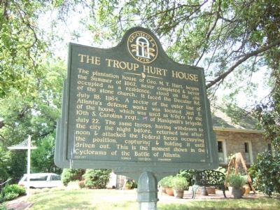 The Troup Hurt House Marker. Click for full size. The Troup Hurt House Marker image. Click for full size.