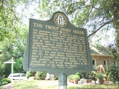 The Troup Hurt House Marker image. Click for full size.