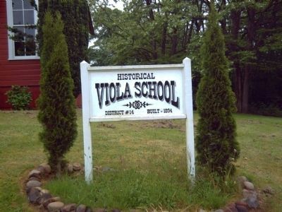 Historic Viola School Marker. Click for full size. Historic Viola School Marker image. Click for full size.