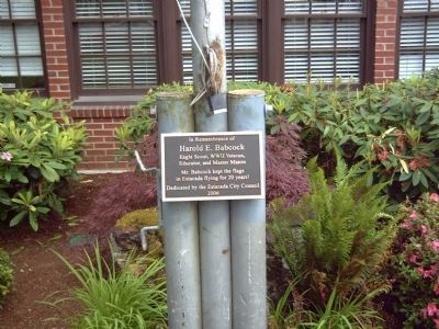 Harold E. Babcock Marker. Click for full size. Harold E. Babcock Marker image. Click for full size.