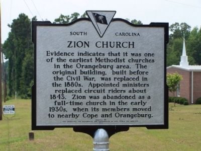 Zion Church Marker. Click for full size. Zion Church Marker image. Click for full size.
