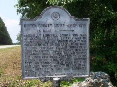 Winton County Court House Site Marker. Click for full size. Winton County Court House Site Marker image. Click for full size.