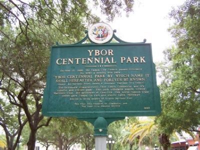 Ybor Centennial Park Marker image. Click for full size.