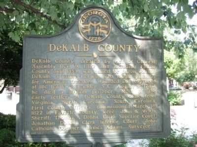 DeKalb County Marker image. Click for full size.