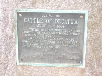 Battle of Decatur Marker image. Click for full size.