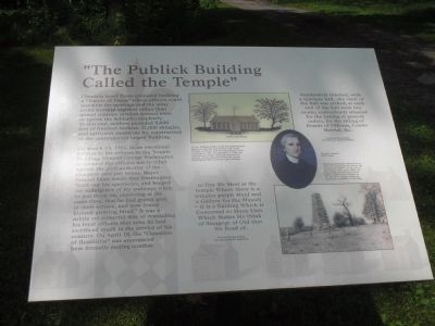 "The Publick Building Called the Temple" Marker image. Click for full size.