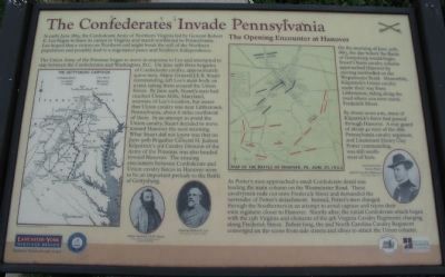 The Confederates Invade Pennsylvania Marker. Click for full size. The Confederates Invade Pennsylvania Marker image. Click for full size.