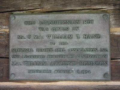 Hut Dedication Plaque. Click for full size. Hut Dedication Plaque image. Click for full size.