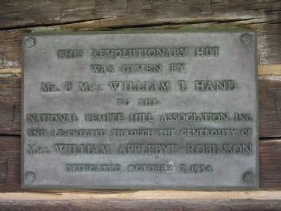 Hut Dedication Plaque image. Click for full size.