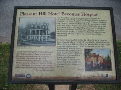 Pleasant Hill Hotel Becomes Hospital Marker. Click for full size. Pleasant Hill Hotel Becomes Hospital Marker image. Click for full size.