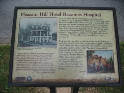 Pleasant Hill Hotel Becomes Hospital Marker image. Click for full size.