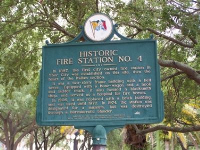 Historic Fire Station No. 4 Marker. Click for full size. Historic Fire Station No. 4 Marker image. Click for full size.